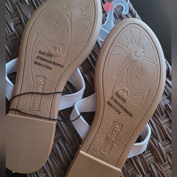 West Loop White Studded Sandals - Picture 2 of 3